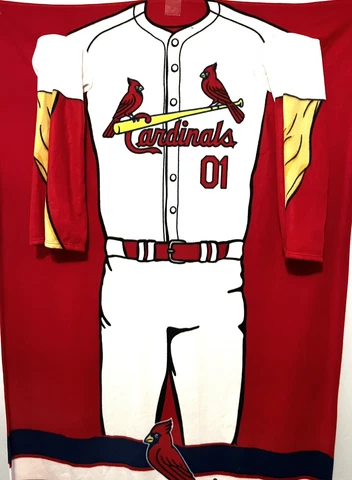 Snuggie St. Louis Cardinals Blanket Baseball Jersey Fleece 6’ X 4’ EUC Cover