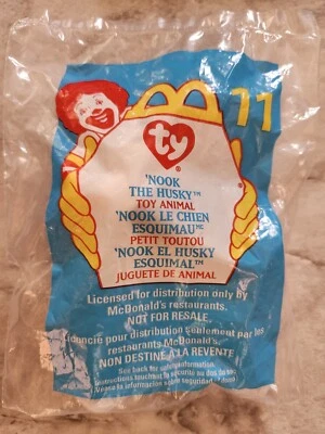 1993 - 1999 Tag Error Ty Beanie Babies Nook the Husky McDonald’s Novo na caixa!! - Imagem 1 de 4
