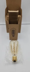 Edison Light Bulb 4 Pack ST64 40W 370 Lumens 2700k Warm Light Non Dimmable New - Picture 1 of 5