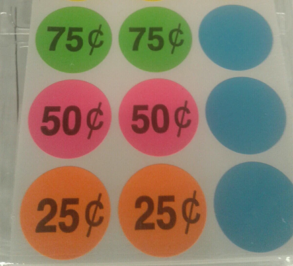 10 Garage Sale Price Labels  - Image 1 of 1