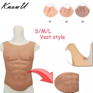 Silikon Fake Brustmuskel Brust Mann Slim S/M/L High-Neck für Crossdresser - Bild 1 von 30