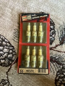 Champion Stock #55 RN12Y Spark Plugs Package of 6 NOS - Picture 1 of 2