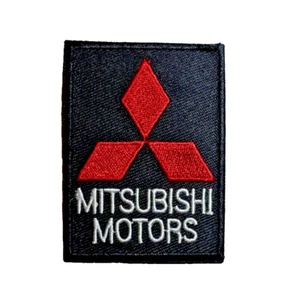 Mitsubishi Racing Motorsports Black Logo 2.5in Patch Iron / Sew-On - Picture 1 of 3