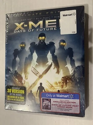 X-MEN DAYS OF FUTURE PAST Blu-Ray + 3D Blu-Ray NEW SS Comic Book Wal-Mart - Image 1 of 4