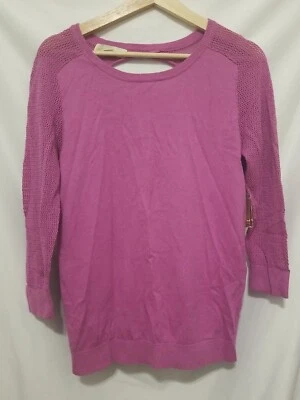 NICKI MINAJ Suéter Mujer Pullover Mediano Rosa 3/4 Malla Manga Sumergida Trasera Foto 1 de 4