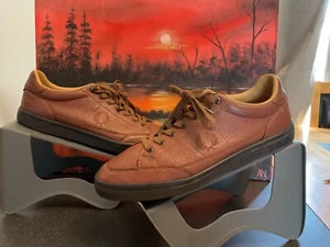 Zapatillas/bombas de cuero marrón Fred Perry para hombre Reino Unido 8 mod terraza informales🔥 - Imagen 1 de 12