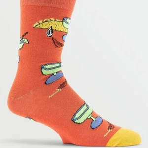 Volcom True GWP Socks - Yellow OS Men's NWT Skate Skateboard Streetwear - Picture 1 of 3
