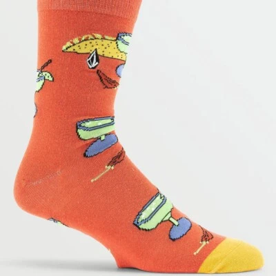 Volcom True GWP Socks - Yellow OS Men's NWT Skate Skateboard Streetwear - Image 1 of 3