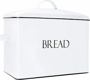 Outshine Bread Storage Box Vintage Metal Farmhouse Bread Bin Holder Container - Picture 1 of 39