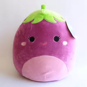Squishmallow GLENA the EGGPLANT 12" pillow PURPLE plush soft squishy FOOD SQUAD - Picture 1 of 7