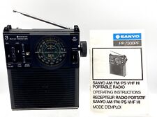 Vintage SANYO 7300PF Portable AM / FM Weather Radio 3 Band Broadcast Receiver 