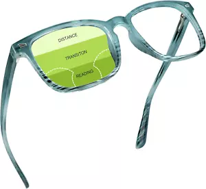 Progressive Multifocus Reading Glasses, Spring Hinge Blue Light Blocking Glasses - Picture 1 of 6