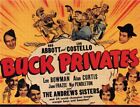 Affiche de film vintage Buck Privates Abbott & Costello #39