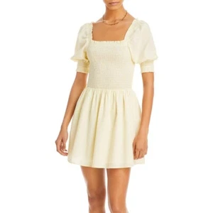 AQUA gestreiftes gesmoktes Kleid GR L - Bild 1 von 2