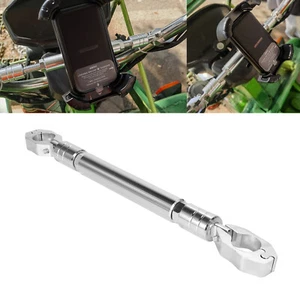 Motorcycle Balance Bar 7/8'' 22mm Aluminum Handlebar Cross Bar Universal Silver - Picture 1 of 12