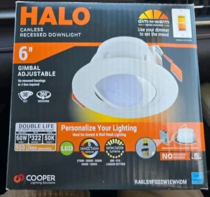 HALO RA 6 in. Integrated LED Recessed Light Trim 600 Lumens/1000 Lumens - Picture 1 of 4