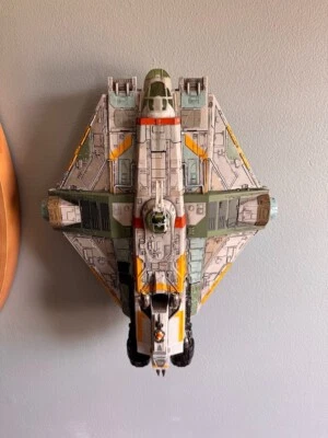 Wall Mount Bracket for Star Wars Micro Galaxy Squadron Ghost | 3D Printed Displa - Image 1 of 4