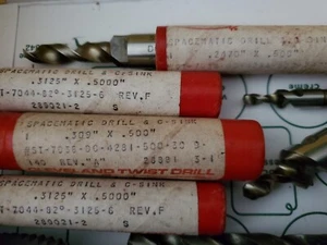 7 Cleveland Special SS Spacematic Drivematic THRD Shank Oil Hole Bits 2/1" Mill - Picture 1 of 13