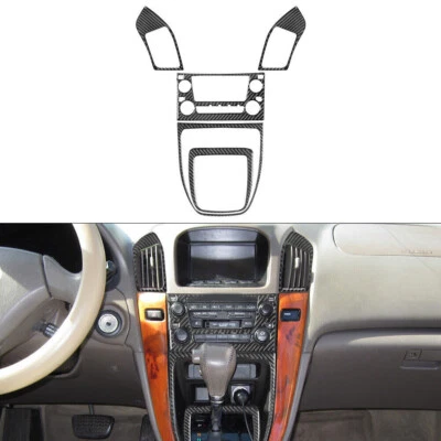 5Pcs Carbon Fiber Interior Central Console Cover Trim For Lexus RX300 Type A Foto 1 de 4