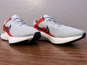 Size 10 - Nike Renew Run 2 Pure Platinum Chile Red 2021 - Picture 1 of 8