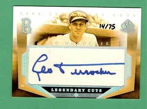 2004 UPPER DECK SP LEGENDARY CUTS LEO DUROCHER CUT AUTO 14/75 DODGERS - Picture 1 of 1