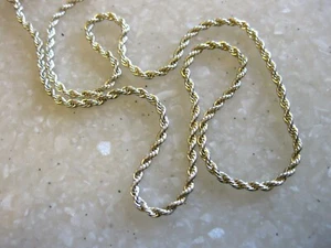 Vintage LIND SP (Silver Plate) 18” Rope Chain Necklace / FREE SHIP  - Picture 1 of 6