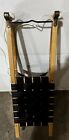 Wooden Rams Head Sled Woven Seat Handmade. Mint Condition￼