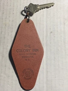 The Colony Inn Hotel Motel Key Fob & Key Yarmouth Nova Scotia Canada #46 RARE - Picture 1 of 2