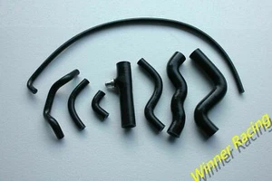 Silicone Radiator&Heater Hose Fit Lancia Delta Integrale EVO 2.0L 16V 89-92 BLK - Picture 1 of 5
