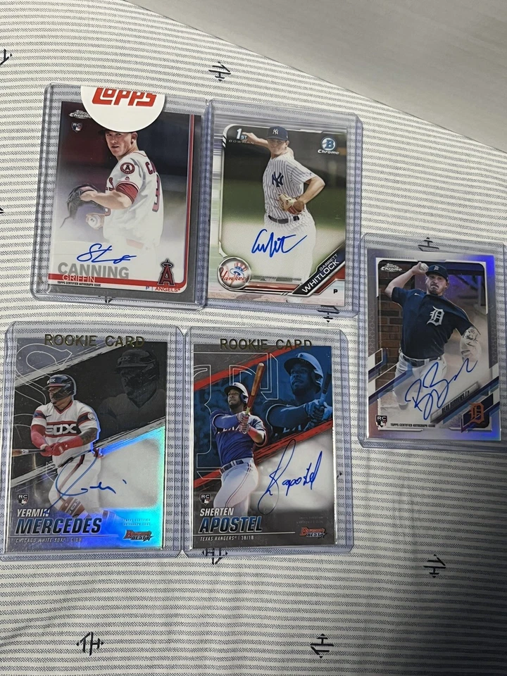 Lot Of 5 Auto Signed Baseball Rookie RC Cards - Image 1 of 1
