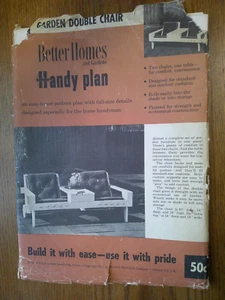 Vintage BH & G Handlicher Plan Holzbearbeitung Muster Garten Doppelstuhl - Bild 1 von 4