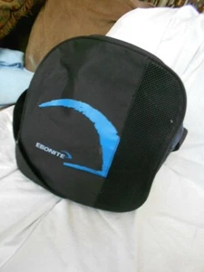 GENTLY USED BLACK,"EBONITE", CANVAS BOWLING BAG,SINGLE BALL,VENT POCKETS # 5876 - Picture 1 of 8