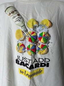 Vintage 90’s USA Single Stitch Bacardi Puffer T-Shirt Weiß Herren XL - Bild 1 von 13
