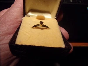 Ladies' 12 KT Gold Filled Ring With Purple Stone -Size 6 1/2/Adj. -New - $7 s/h - Picture 1 of 4