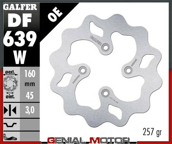 Galfer Disco Freno Posteriore Wave Fixed 160X3mm Ktm 65 Sx 2002>2003 Foto 1 de 1