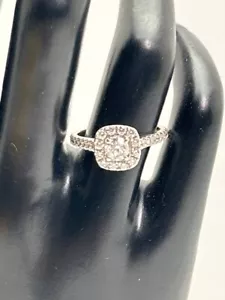 1 CTW 53 Diamond Engagement Ring 14K White Gold 4.2 grams size 7.25 (NJL024527) - Picture 1 of 9