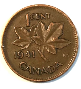 1941 CANADIAN PENNY - Picture 1 of 2