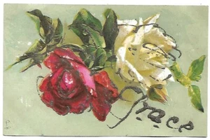 ANTIQUE 1907 Postcard - GRACE - Roses - Picture 1 of 2