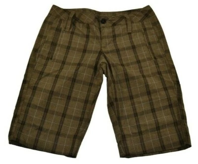 Ezekiel JANINA Chocolate Plaid Casual Long Walkshorts Junior's Bermuda Shorts - Image 1 of 2