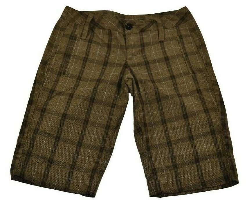 Ezekiel JANINA Chocolate Plaid Casual Long Walkshorts Junior's Bermuda Shorts - Image 1 of 2