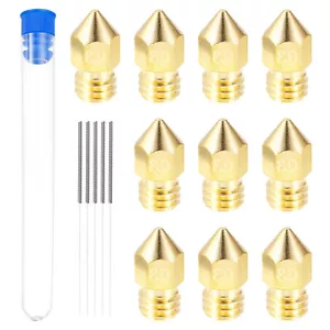 10Pcs 0.3mm 3D Printer Extruder Nozzles Head for 1.75mm Extruder Print Brass - Picture 1 of 6