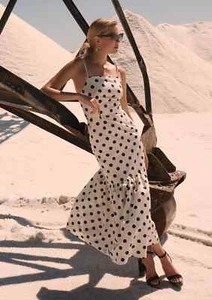 EVARAE Samara Maxi Dress in Black Polka Dot UK 6/8/10/12/14/16 - Tag - Picture 1 of 5