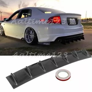 For Acura TL 2004-2008 Rear Bumper Diffuser 7 Fins Spoiler Lip Splitter Wing - Foto 1 di 9