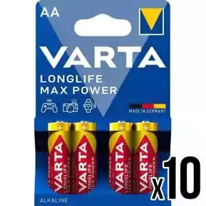 AA Batteries LR06 Varta Batteries Longlife Max Power expiry 2034 10x4Pack - Picture 1 of 25