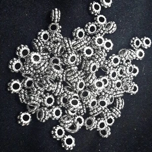 Tibetan Antique Silver Spacer, Rondelle, 5x3mm 100pcs Free postage Oz Seller - Bild 1 von 2