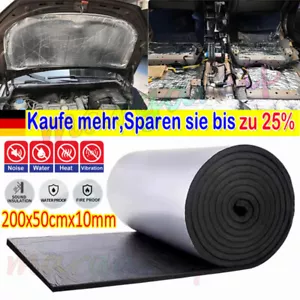 10mm Selbstklebende Dämmschaummatte Motorraumdämmung Schalldämmung Feuerfest `` - Bild 1 von 17