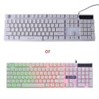 Usb Computer Wired Keyboard Colorful Backlit Game Rainbow Glow Floating Button