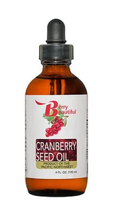 Cranberry Seed Oil - 4 Fl Oz (120 ml) w/dropper - Unrefined & Cold-Pressed - Picture 1 of 2