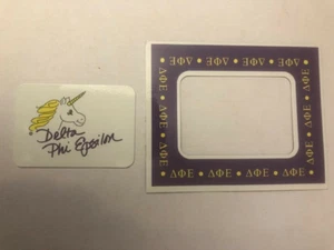 Mini marco e imán para nevera Delta Phi Epsilon, RETIRADO, CON LICENCIA, RETRO - Imagen 1 de 1