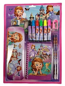 12pcs Kids School Stationary Set Marvel Spiderman Elsa Pencil Case Rubber Gift - Picture 1 of 25